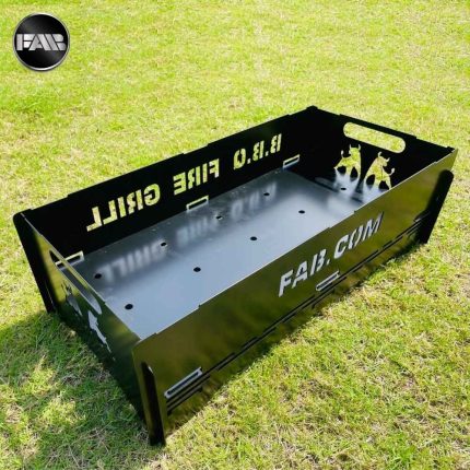 Portable BBQ Grill in Pakistan. Easy to assemble. Made with heavy gauged GI Steel. Size: L x 600mm W x 300mm H x 180mm. Call Now: 0300-5005395.
